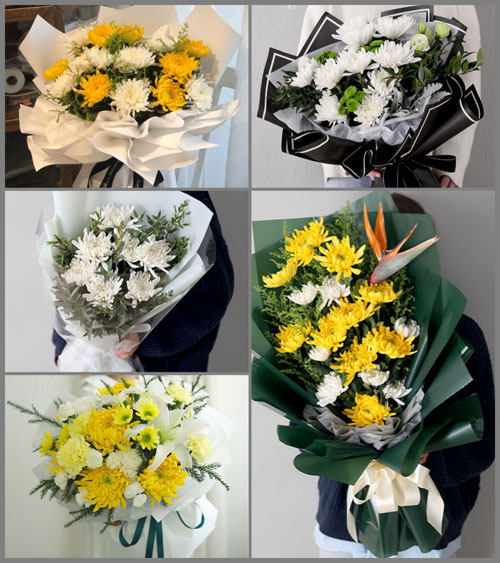 山东莱芜莱城区鹏泉街道秦家洼村白事花束代送
